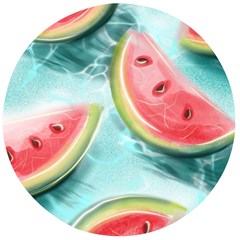 Watermelon Fruit Juicy Summer Heat Wooden Bottle Opener (round) by uniart180623