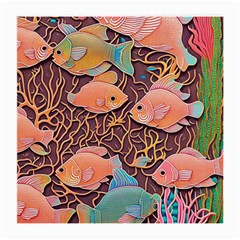 Tropical Fish Medium Glasses Cloth (2 Sides) by uniart180623