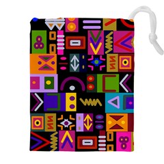 Abstract A Colorful Modern Illustration--- Drawstring Pouch (5xl) by Bedest