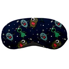 Monster Alien Pattern Seamless Background Sleep Mask by pakminggu