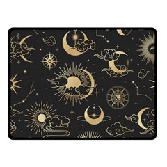 Asian Seamless Pattern With Clouds Moon Sun Stars Vector Collection Oriental Chinese Japanese Korean Two Sides Fleece Blanket (small) by pakminggu