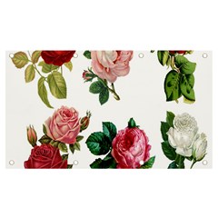 Roses-white Banner And Sign 7  X 4  by nateshop