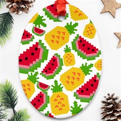 Watermelon -12 Ornament (oval) by nateshop