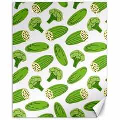 Vegetable Pattern With Composition Broccoli Canvas 16  X 20  by pakminggu