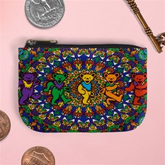 Dead Dancing Bears Grateful Dead Pattern Mini Coin Purse by Grandong