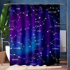 Realistic Night Sky With Constellations Shower Curtain 60  X 72  (medium)  by Cowasu