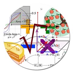 Mathematics Formula Physics School Magnet 5  (round) by Bedest