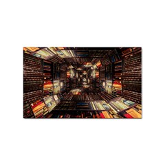 Library-tunnel-books-stacks Sticker (rectangular) by Bedest