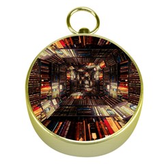 Library-tunnel-books-stacks Gold Compasses by Bedest