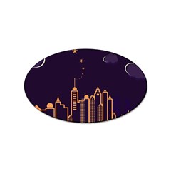 Skyscraper Town Urban Towers Sticker Oval (100 Pack) by pakminggu