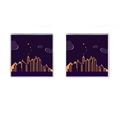 Skyscraper Town Urban Towers Cufflinks (square) by pakminggu