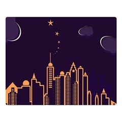 Skyscraper Town Urban Towers Two Sides Premium Plush Fleece Blanket (large) by pakminggu