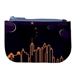 Skyscraper Town Urban Towers Large Coin Purse by pakminggu