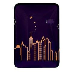 Skyscraper Town Urban Towers Rectangular Glass Fridge Magnet (4 Pack) by pakminggu