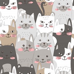 Cute Cats Seamless Pattern Play Mat (square) by pakminggu