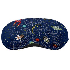 Cat-cosmos-cosmonaut-rocket Sleep Mask by pakminggu