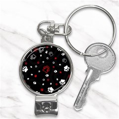 Art Pattern Traces Paw Nail Clippers Key Chain by pakminggu