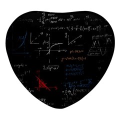 Math Mathematics Pattern Heart Glass Fridge Magnet (4 Pack) by pakminggu