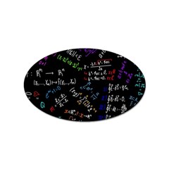 Mathematics  Physics Maths Math Pattern Sticker Oval (100 Pack) by pakminggu