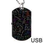 Mathematics  Physics Maths Math Pattern Dog Tag USB Flash (Two Sides) Front