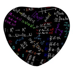 Mathematics  Physics Maths Math Pattern Heart Glass Fridge Magnet (4 Pack) by pakminggu