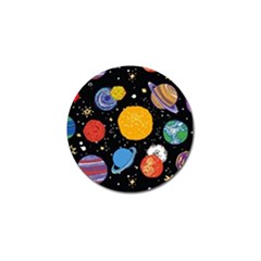 Circle Illustration Space Art Cute Pattern Golf Ball Marker by pakminggu