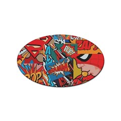 Comic Cartoon Pattern Sticker (oval) by pakminggu