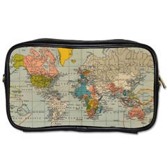 Vintage World Map Toiletries Bag (two Sides) by Cowasu