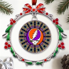 Gratefuldead Grateful Dead Pattern Metal X mas Wreath Ribbon Ornament by Cowasu