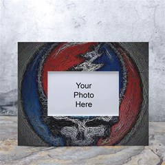 Grateful Dead Logo White Tabletop Photo Frame 4 x6  by Cowasu