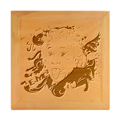 Albert Einstein Physicist Wood Photo Frame Cube by Cowasu