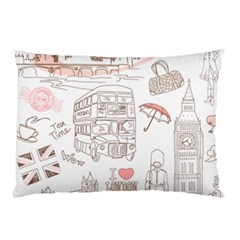 London-paris-drawing-vector-london-comics Pillow Case by Cowasu