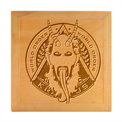 Krampus Wood Photo Frame Cube by Cowasu