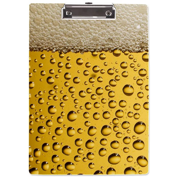 Beer Bubbles A4 Acrylic Clipboard