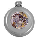 Abstract-drawing-design-modern Round Hip Flask (5 oz) Front