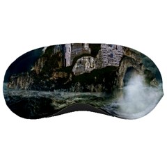 Sea-island-castle-landscape Sleep Mask by Cowasu