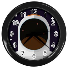 Astronaut-space-astronomy-universe Wall Clock (black) by Cowasu