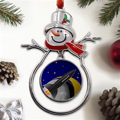 Science-fiction-sci-fi-sci-fi-logo Metal Snowman Ornament by Sarkoni