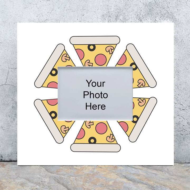 Pizza-slice-food-italian White Wall Photo Frame 5  x 7 