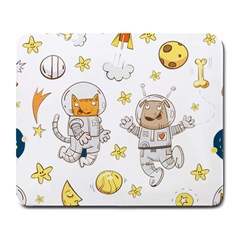 Astronaut-dog-cat-clip-art-kitten Large Mousepad by Sarkoni