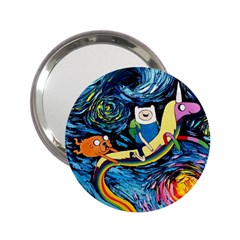 Cartoon Parody  Art Starry Night Van Gogh 2 25  Handbag Mirrors by Sarkoni