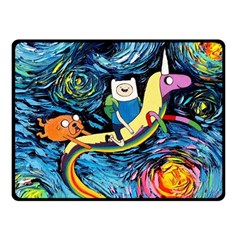 Cartoon Parody  Art Starry Night Van Gogh Two Sides Fleece Blanket (small) by Sarkoni