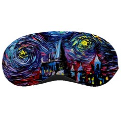 Castle Starry Night Print Van Gogh Parody Sleep Mask by Sarkoni