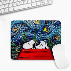 Dog Cartoon Vincent Van Gogh s Starry Night Parody Small Mousepad by Sarkoni