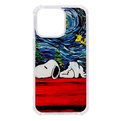 Dog Cartoon Vincent Van Gogh s Starry Night Parody Iphone 13 Pro Tpu Uv Print Case by Sarkoni