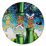 Game Starry Night Doctor Who Van Gogh Parody Magnet 5  (Round) Front