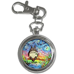 Cartoon Starry Night Art Van Gogh Parody Key Chain Watches by Sarkoni