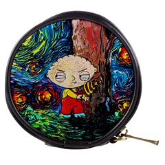 Cartoon Starry Night Vincent Van Gogh Mini Makeup Bag by Sarkoni