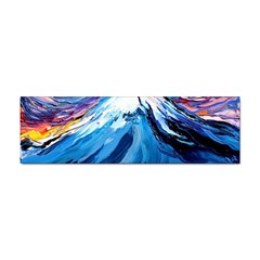 Mount Fuji Art Starry Night Van Gogh Sticker (bumper) by Sarkoni