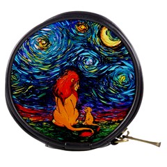 Lion Art Starry Night Van Gogh Mini Makeup Bag by Sarkoni